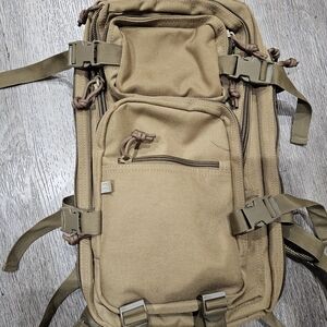Khaki Multi-Compartment Backpack